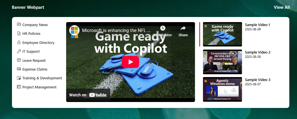 SharePoint Banner Webpart